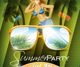 Stylish Sunglasses vector 04