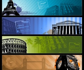 Modern Travel background set 03