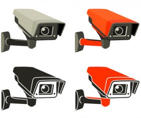 Vector Video surveillance design elements 03