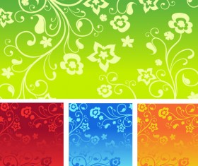 Flowers decorative pattern background vector art