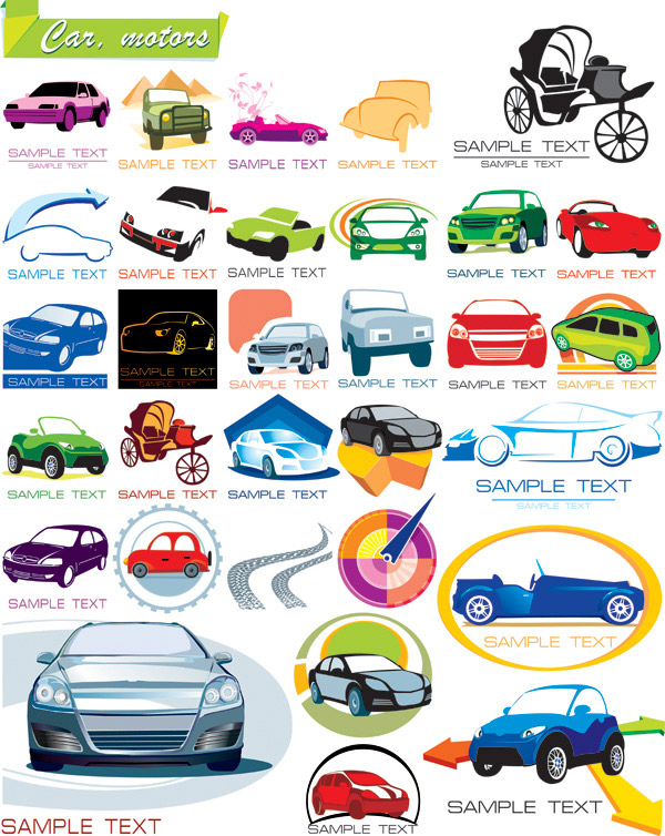 Car graphic icons vector