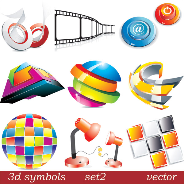 Download 3D icon vector vector free download