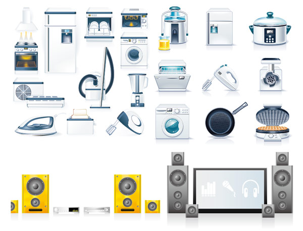 Kitchen appliances Icon vector
