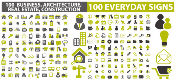 Architectural Creative icons vector