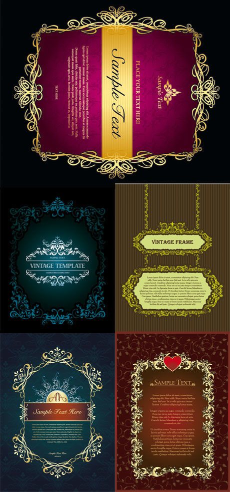 Ornate antique decorative frame vector