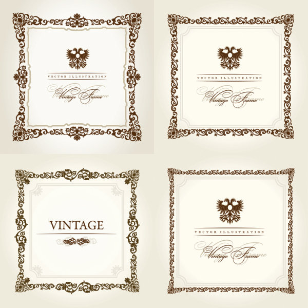 Ornate floral frame vector