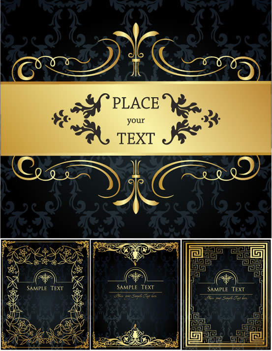 Ornate floral frame vector