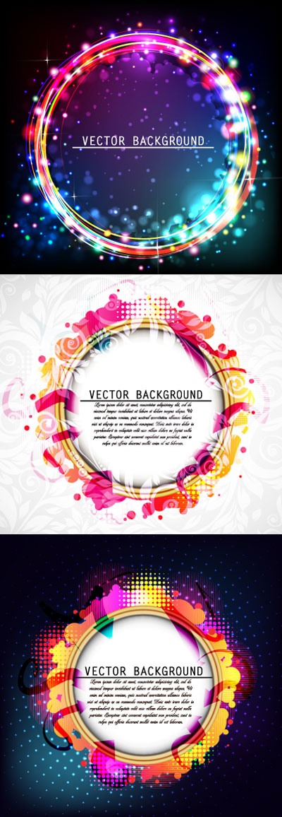 Beautiful ring frame vector