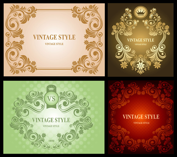 Simple floral frame vector
