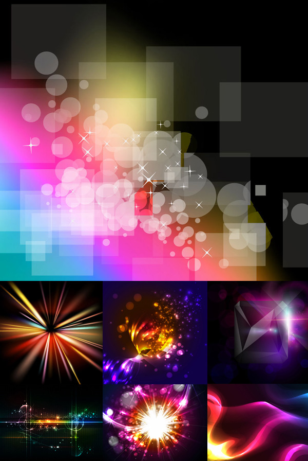 Colorful gorgeous background vector material
