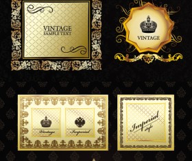 Ornate antique floral frame vector