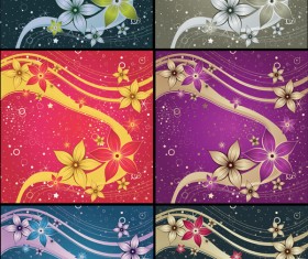 Decorative color pattern background design elements