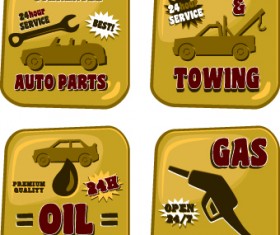 Auto service design elements vector 01