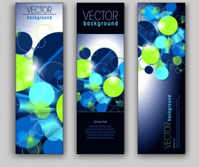 Blue Style Vertical banner vector 01