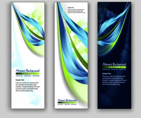 Blue Style Vertical banner vector 02