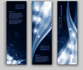 Blue Style Vertical banner vector 03