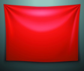 Textile on the wall banner vector 03