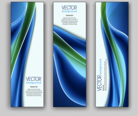 Blue Style Vertical banner vector 04