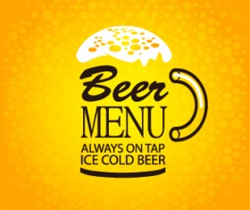 Creative Beer poster design vector 01