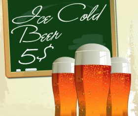 Creative Beer poster design vector 04