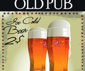 Creative Beer poster design vector 05