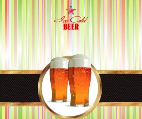 Creative Beer poster design vector 06