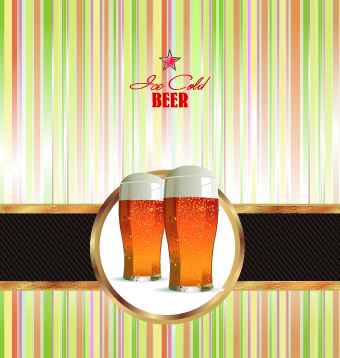 Creative Beer poster design vector 06