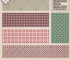 Vintage Border pattern design vector 02