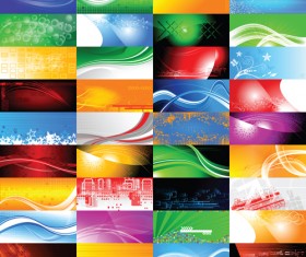 Set of Abstract vector backgrounds art 03