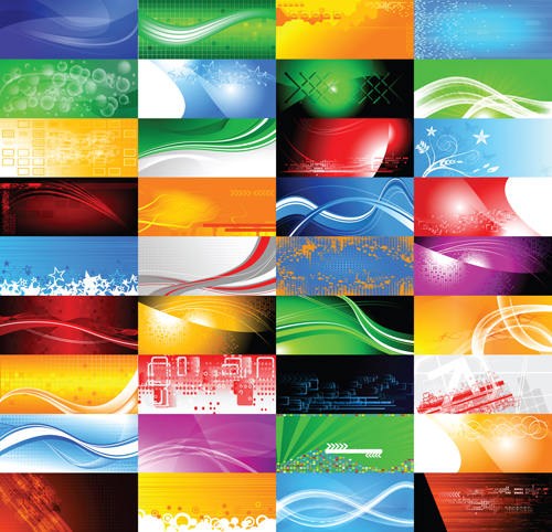 Set of Abstract vector backgrounds art 03
