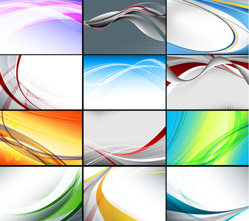 Set of Abstract vector backgrounds art 04