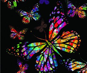 Colorful Butterflies design vector 02