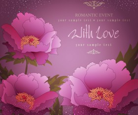 Flowers and Vintage backgrounds vector 03