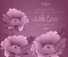 Flowers and Vintage backgrounds vector 04