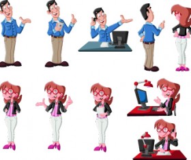 Different Cartoon people design vector 01