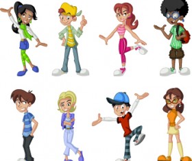 Different Cartoon people design vector 03