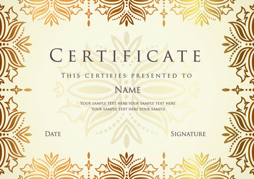 Best Certificates design vector set 06