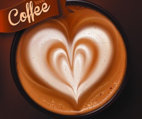 Romantic Coffee Labels design vector 01