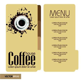 Retro style Coffee menu design 01