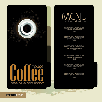 Retro style Coffee menu design 04