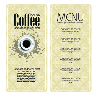 Retro style Coffee menu design 05