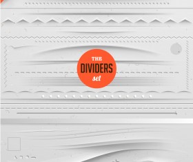 Different Type Dividers design vector 05
