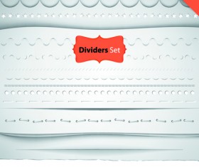 Different Type Dividers design vector 06