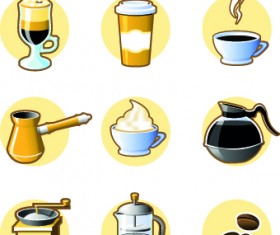 Drinks food vector set 01