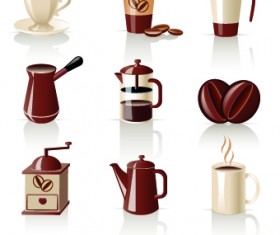 Drinks food vector set 10