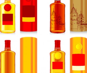 Drinks food vector set 03