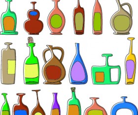 Drinks food vector set 09