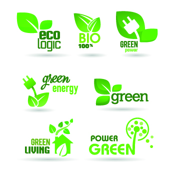 ECO labels and logos vector set 01