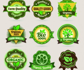 ECO labels and logos vector set 03