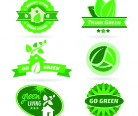 ECO labels and logos vector set 04